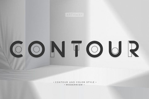 폰트 Contour