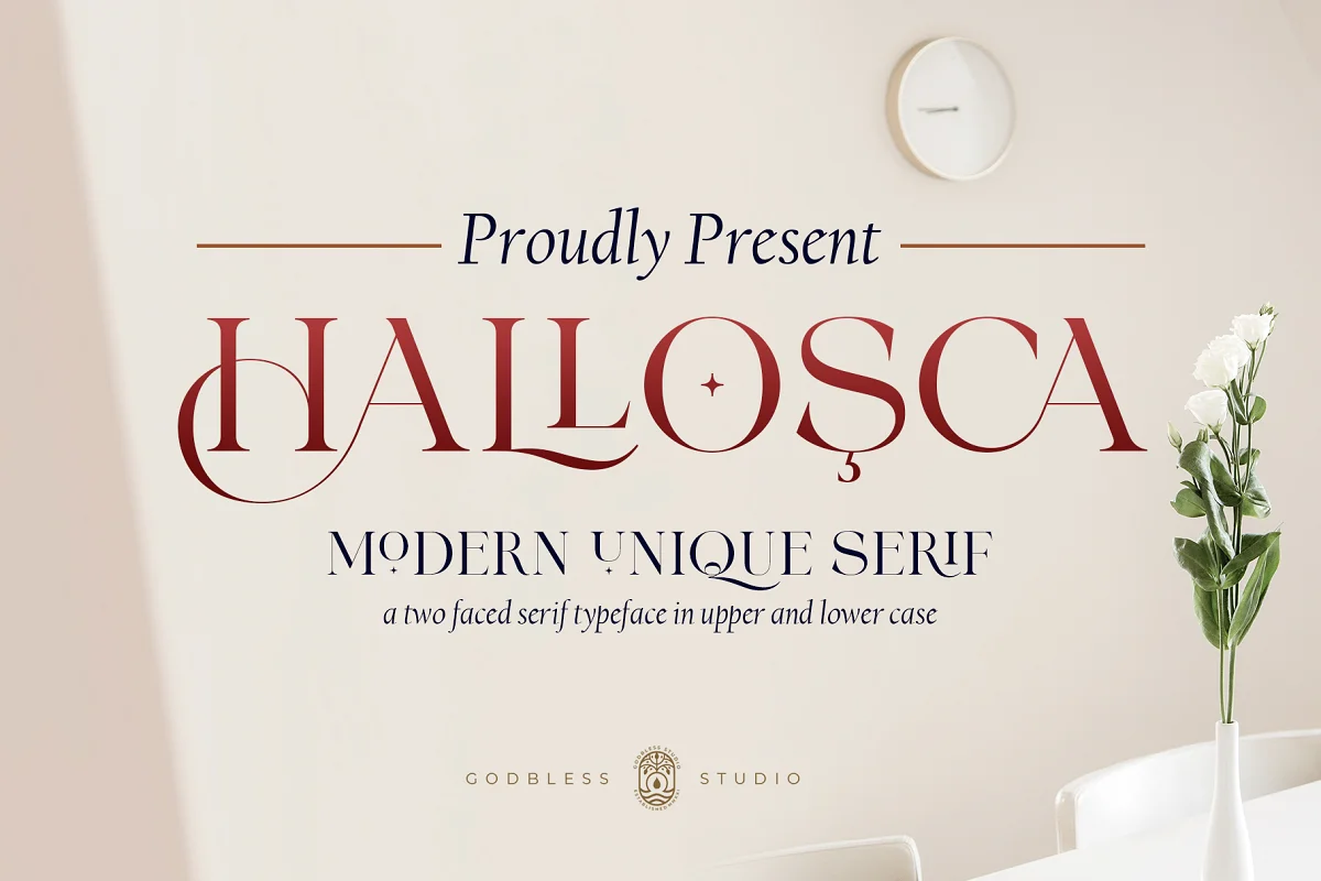 폰트 Hallosca Serif Typeface