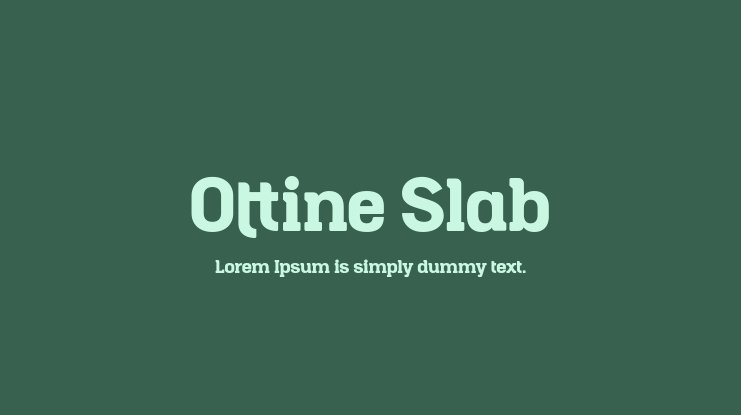 폰트 Ottine Slab