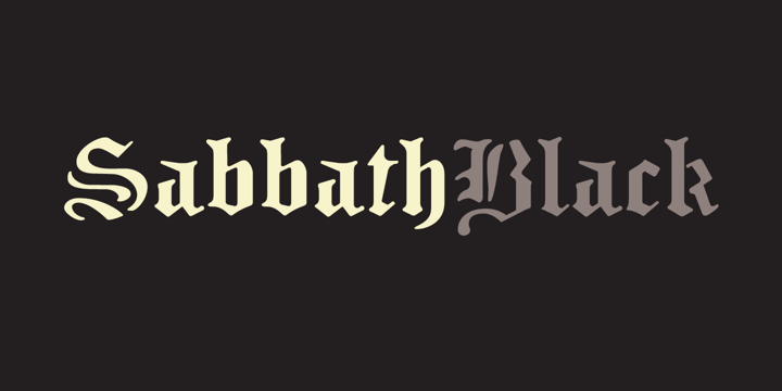 폰트 Sabbath Black