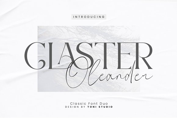폰트 Claster Oleander