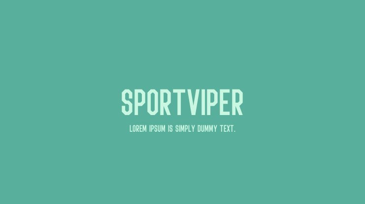 폰트 SPORTVIPER