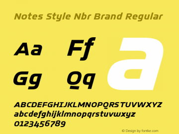 폰트 Notes Style Nurburgring Brand