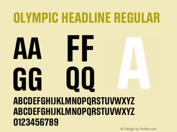 폰트 Olympic Headline Condensed