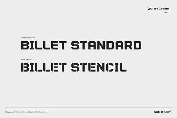 폰트 Billet Standard (The SIAC)