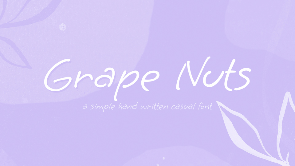 폰트 Grape Nuts