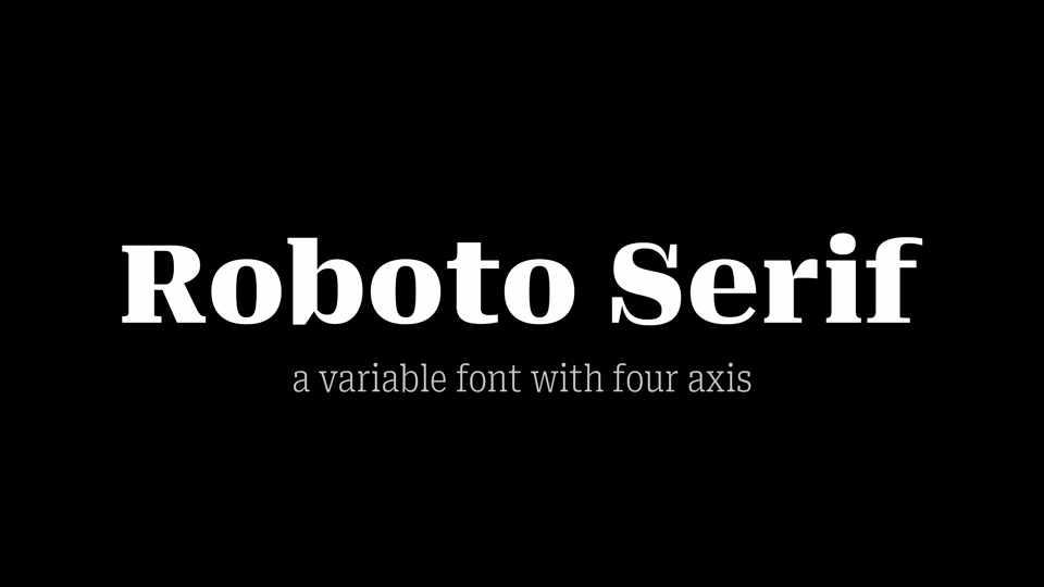 폰트 Roboto Serif