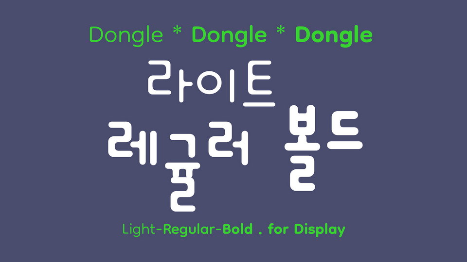 폰트 Dongle