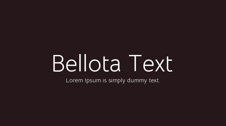 폰트 Bellota Text