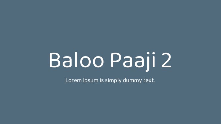 폰트 Baloo Paaji 2