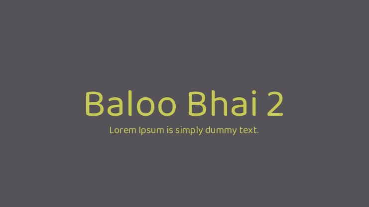 폰트 Baloo Bhai 2