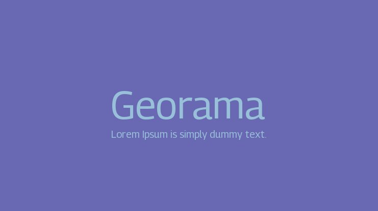 폰트 Georama