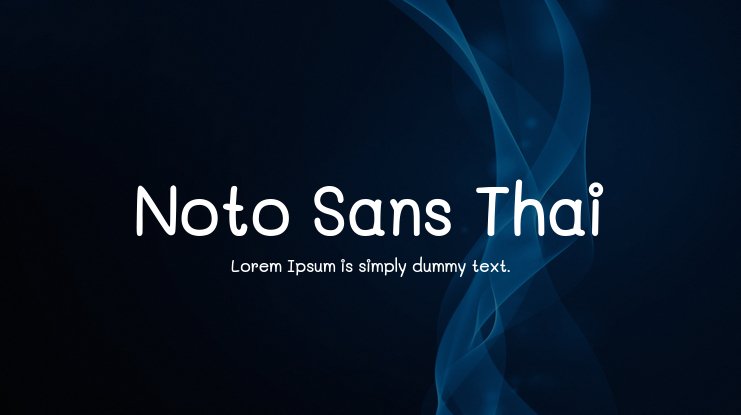 폰트 Noto Sans Thai
