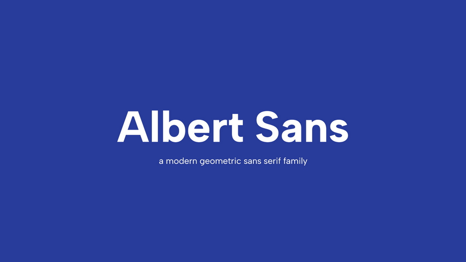 폰트 Albert Sans