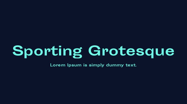 폰트 Sporting Grotesque