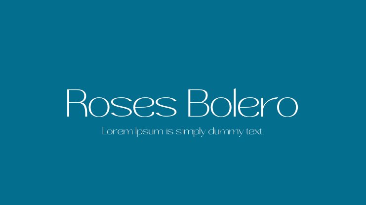 폰트 Roses Bolero