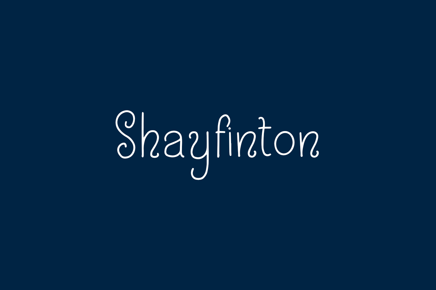 폰트 Shayfinton