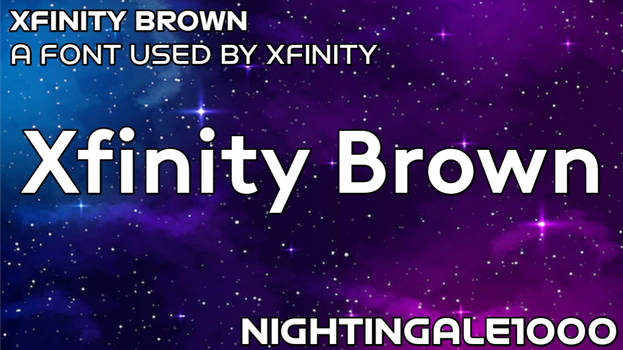 폰트 Xfinity Brown