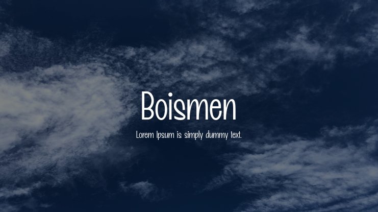 폰트 Boismen