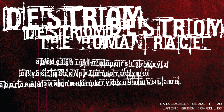 폰트 Universally Corrupt Pro