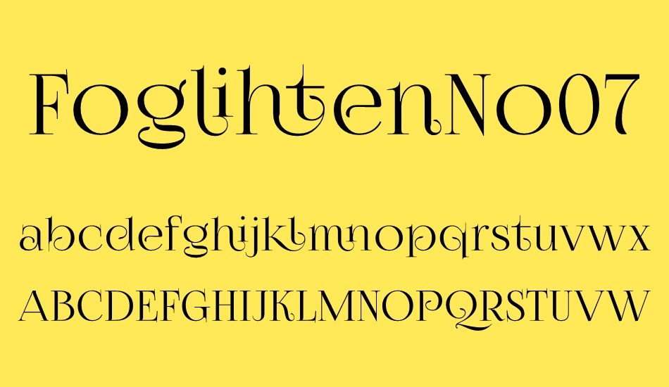 폰트 Foglihten No07