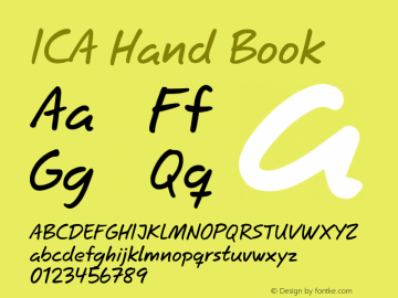 폰트 ICA Hand
