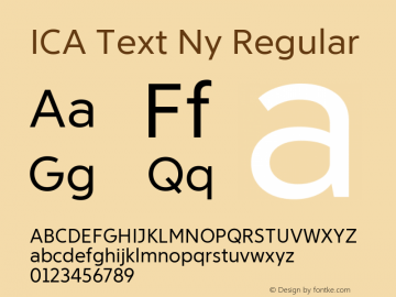 폰트 ICA Text Ny