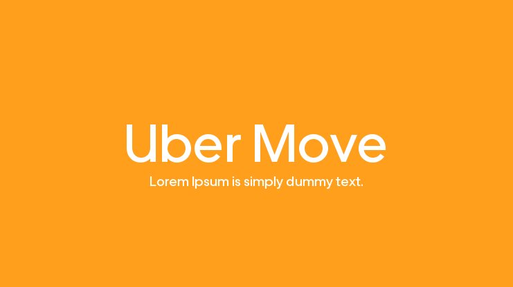 폰트 Uber Move SIN APP