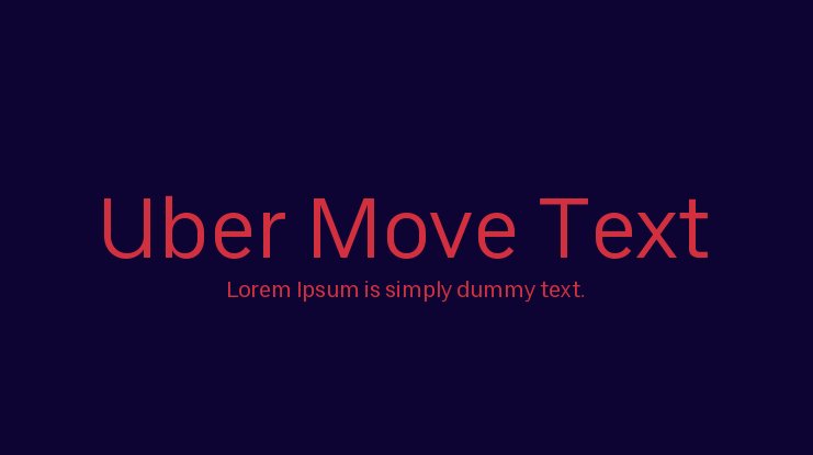 폰트 Uber Move Text MLM APP