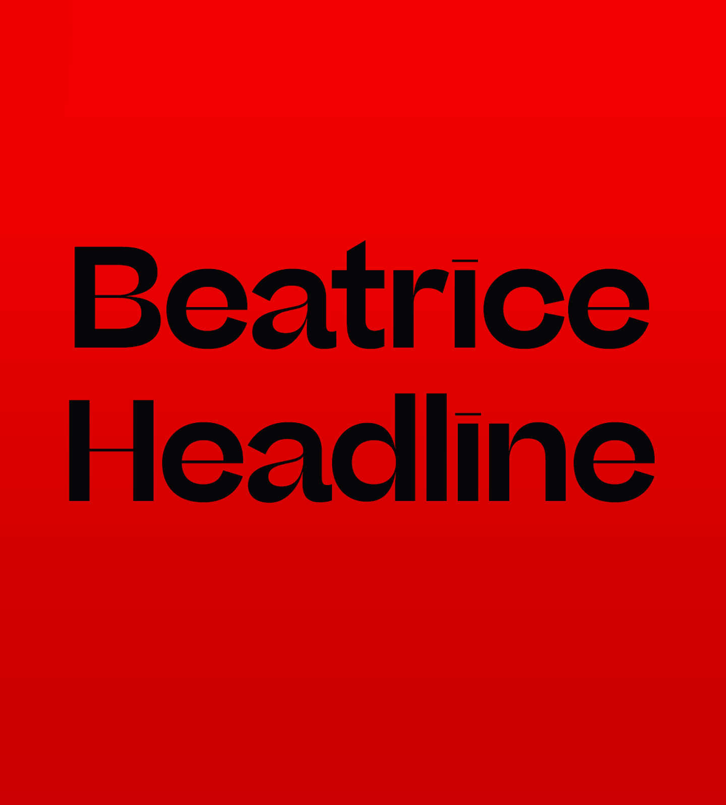 폰트 Beatrice Headline