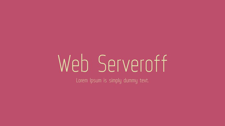 폰트 Web Serveroff