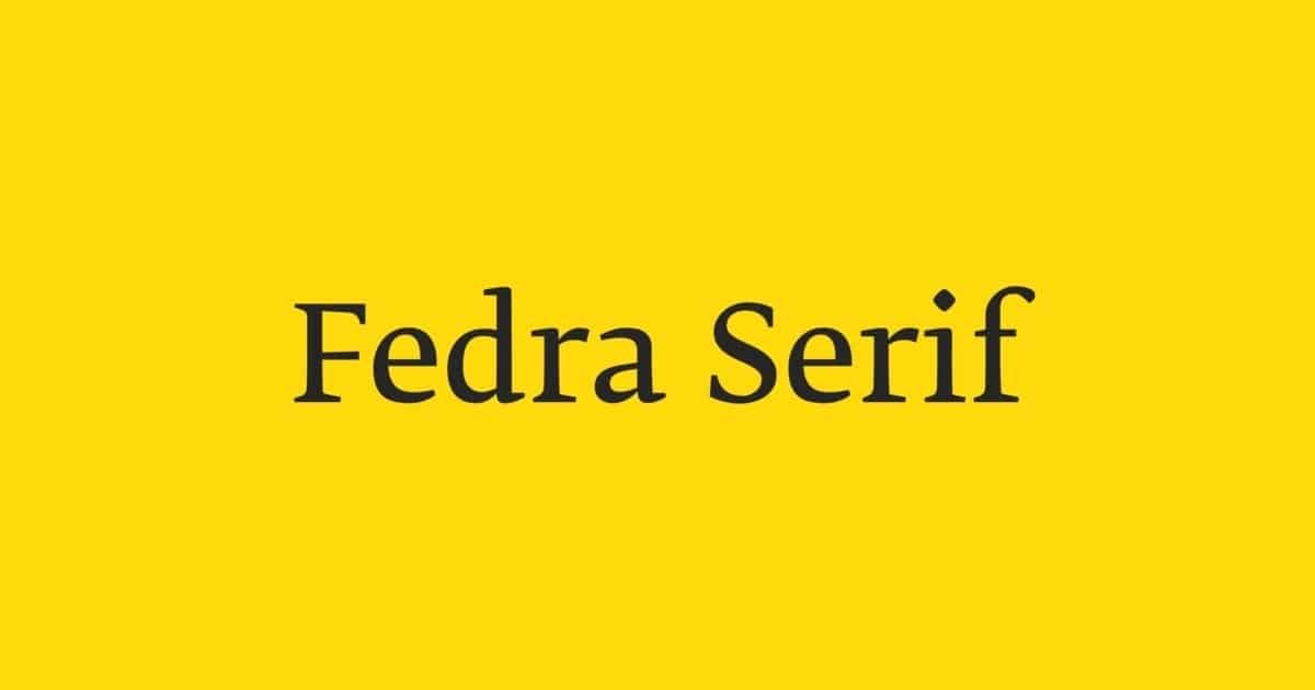 폰트 Fedra Serif