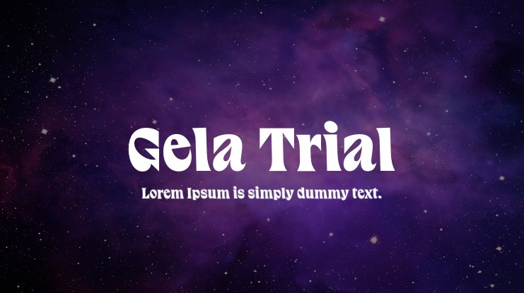 폰트 Gela Trial