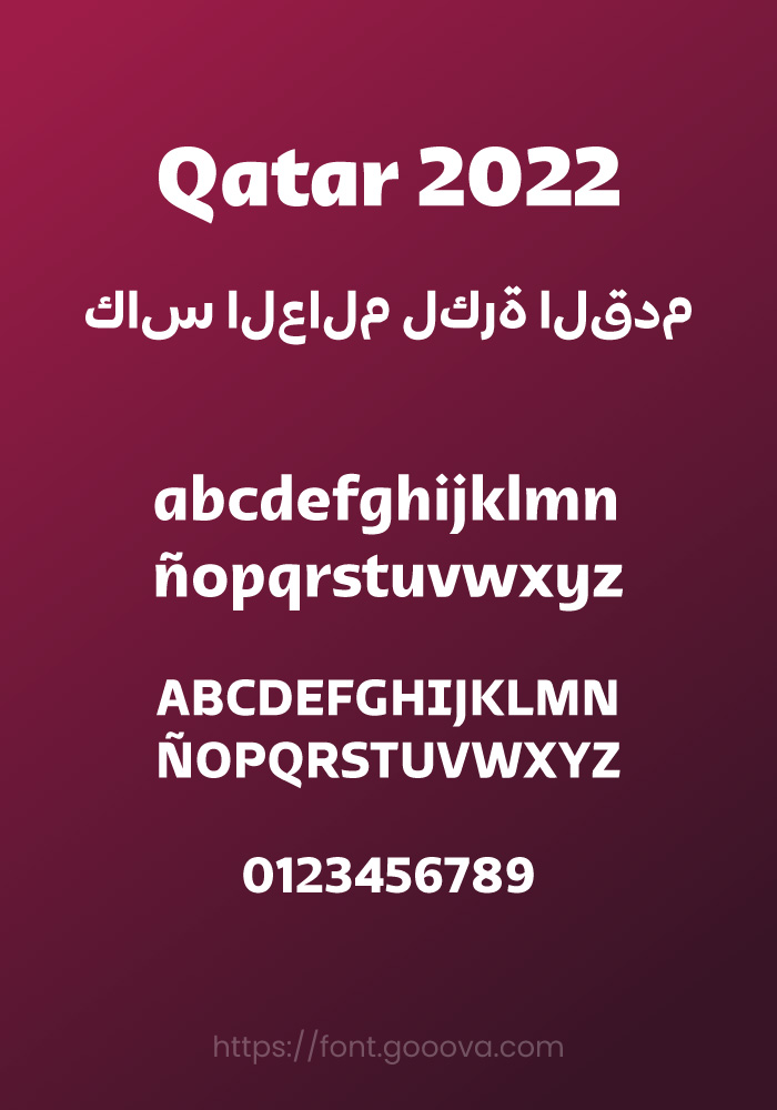 폰트 Qatar 2022 Arabic