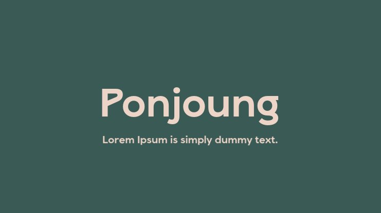 폰트 Ponjoung