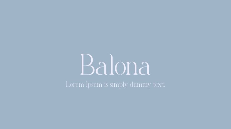 폰트 Balona