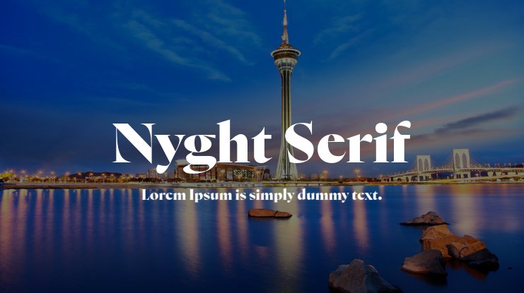 폰트 Nyght Serif