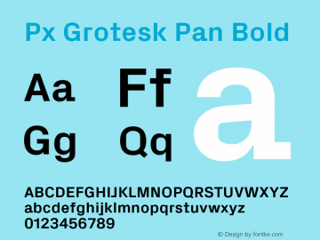 폰트 Px Grotesk Pan