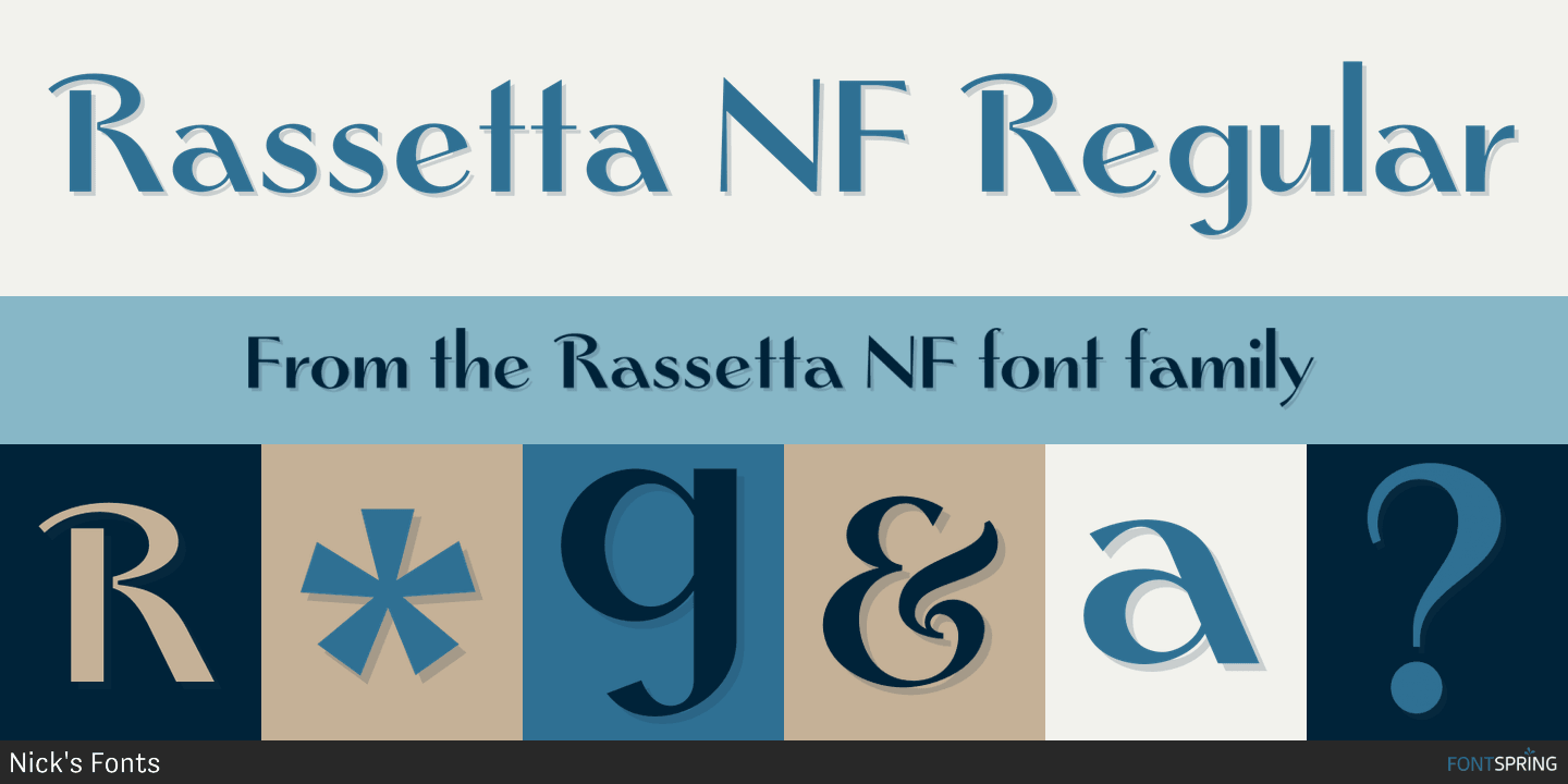 폰트 Rassetta NF