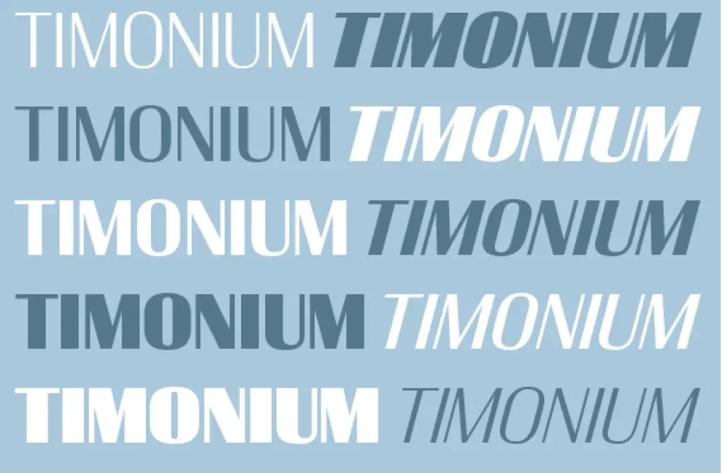폰트 Timonium