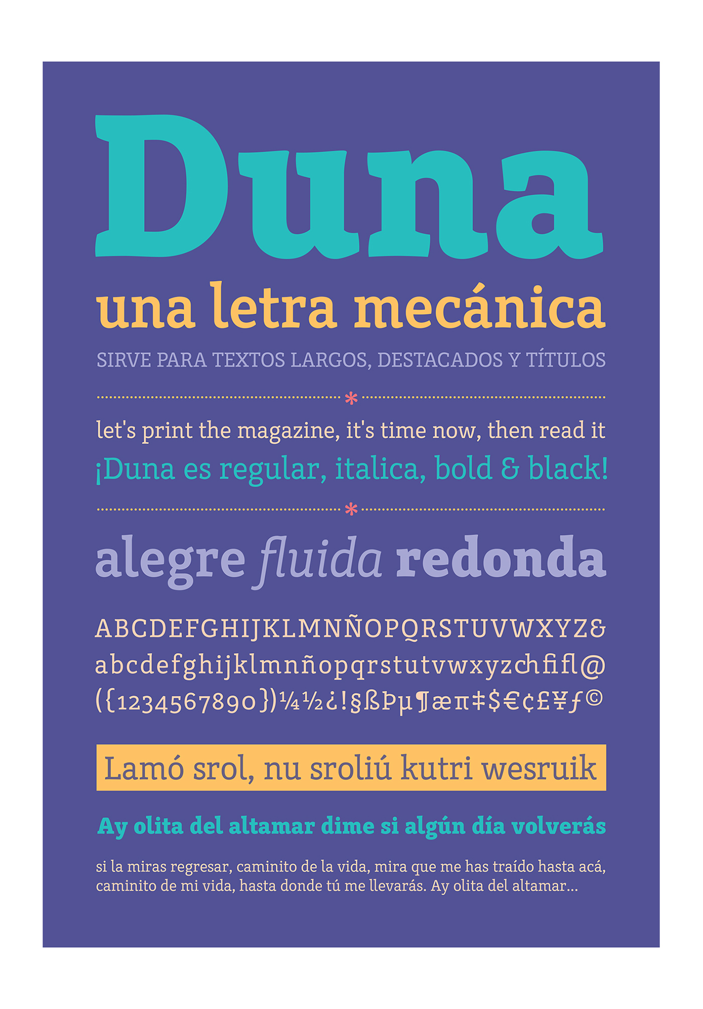 폰트 Duna slab unicase