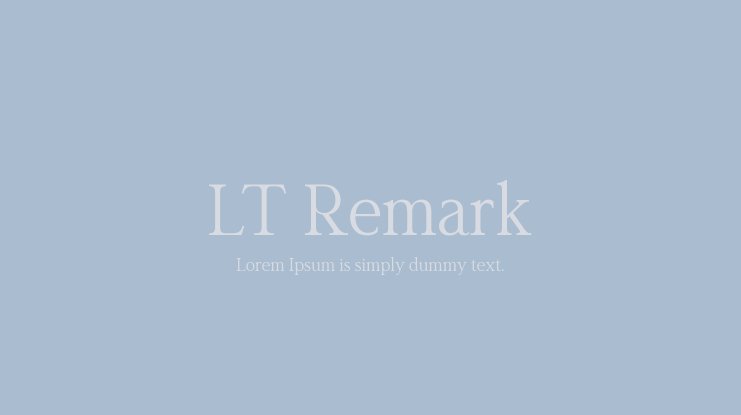 폰트 LT Remark