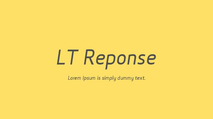 폰트 LT Reponse