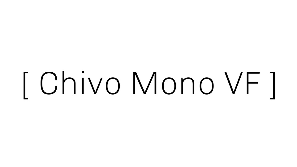 폰트 Chivo Mono