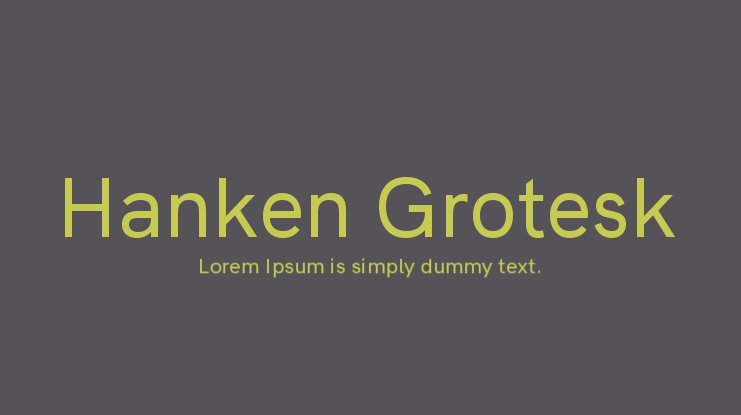폰트 Hanken Grotesk