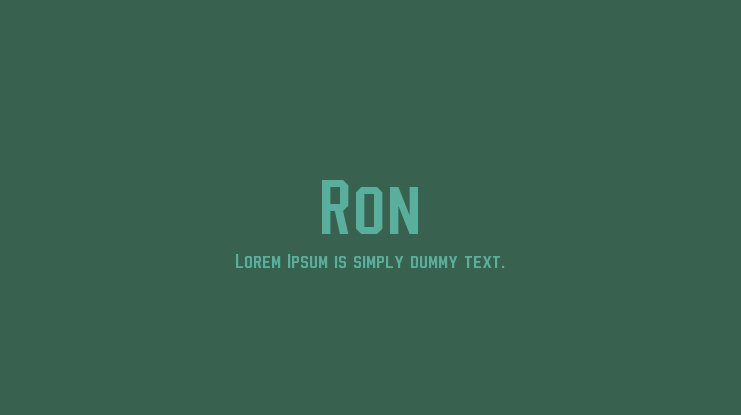 폰트 Ron
