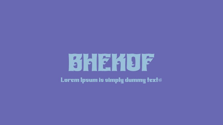 폰트 Bhekof