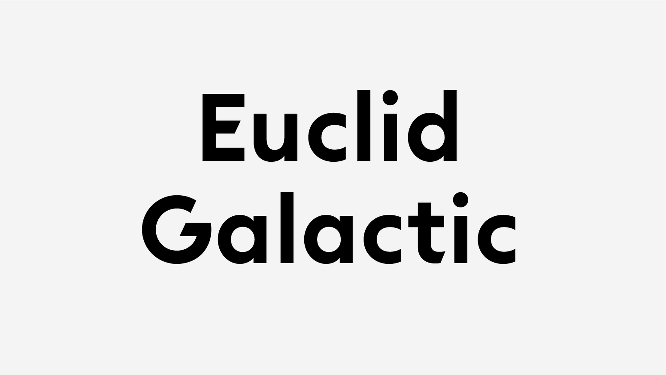 폰트 Euclid Galactic
