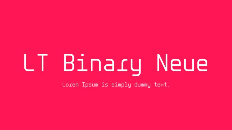 폰트 LT Binary Neue