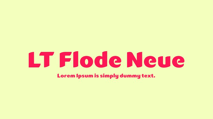 폰트 LT Flode Neue